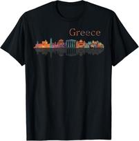 Travel Europe Greece Athens Santorini Crete Greek Vacation T-Shirt XL