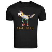 Skeleton Skateboard Skate Or Die Graphic T-Shirt XXXXL