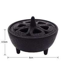 Mini Cast Iron Sandalwood Incense Holder Sage Smudge Pot Burner Home Decor Suitable For Meditation Yoga Halloween A1