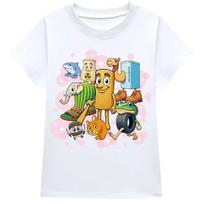 Kids Cosplay Costume Tralalero Tralala Ballerina Capuccina Italian Brainrot Dress Summer Baby Girls T-shirt Dress with Bags 100