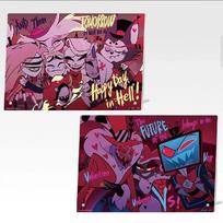 Hazbin Hotel Ichiban Kuji C Prize Acrylic Board 2 Types Set Vees