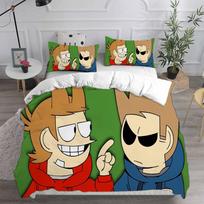 3D Print Eddsworld Bedding Set Single/Twin/Full/Queen/King Size Adult Bedroom Duvetcover Sets Anime Gift 135X200cm