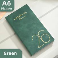 Efficiency English Agenda Book Daily Planner Reminder Schedule Planner Notepad  Stationery armijos žalia spalva