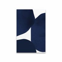 Mid-Century Geometric Polygon Neon Blue Abstract Shapes Illustration Poster Minimalism Bohemian Colorful Print Living Room Decor 21X30CMNo Framed