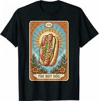 Hot Dog Bun Lover Foodie Food Lover The Hot Dog Tarot Card T Shirt 3XL