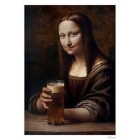 Funny Mona Lisa Toilet Paper Poster Print Vintage Bathroom Wall Art Poster Home Bathroom Wall Art Decoration Toilet Decor 21X30CMNo Framed