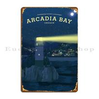 Life Is Strange Arcadia Bay Travel Poster Night Metal Plaque Personalized Kitchen Cinema Create Tin Sign 20x30cm（7.8x11.8inch）