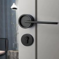 Anti-theft Design Door Handle Lock Mute Mechanical Deadbolt Lock Round Door Lock  Interior Door juoda