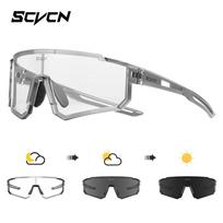 SCVCN Photochromic Cycling Sunglasses MTB Glasses Bike Cycling UV400 Eyewear Men Women Bicycle Mountain Sports Hiking Eyewear DZ-S1412-PH-12