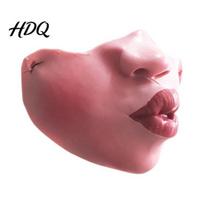 Lightweight Holiday Prank Gear Latex Halloween Half Face Masque for Adults Scary Horror Party Novelty Gifts Friends with Elastic Strap Cosplay, F
