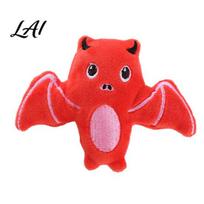 Cat Toys Resistant to Tearing Halloween Pumpkin Catnip Toy for Cats Plush Bat Ghost Spider Kicker with Scratch Bell Durable Chewing Play Kittens, raudona