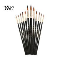 12Pcs/Set Professional Artist Paint Brush Acrylic Watercolor Oil Painting Tool