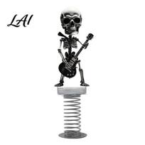 Acrylic Car Decorations Skull Spring Ornament Rocking Figurine Swaying Skeleton Dashboard Decor for Vehicle Interior Accessories Stylish Hangings