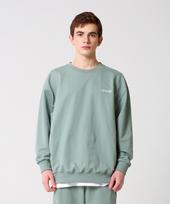 Moz Moz Color Chip Mini Terry Oversized Embroidered Sweatshirt Olive 4