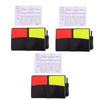 3PCS Foldable Referee Warning Cards Side Pen Holder Record Paper Card Wallet  Volleyball Games 3 pcs