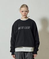 Mutlet Relax Lettering Sweatshirt / Black Free