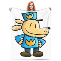Dog Man Dogman And Friend Micro Blankets Picnic Flannel Bedding Throws For Couch Bed Warm Quality Bedspread Size: 75*100cm, Weight: 230 GSM