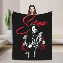 Selena quintanilla Blanket Super Soft Fluffy Plush Throw Blanket For Couch Bed Camping Flannel Bedspread Bed Cover Size: 75*100cm, Weight: 230 GSM