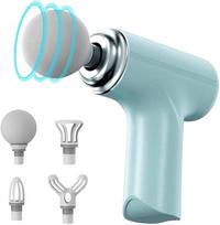 QONETIC Massage Gun | Body Massager machine for Pain Relief | Massage Gun for Back Leg & Full Body with 4 Specialized Heads For Full Body Pain Reli