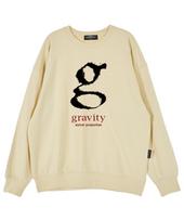 Astral Projection Signature Gravity Oversized Drop Shoulder Sweatshirt_Butter L