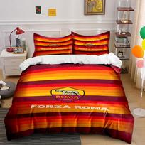 AS Roma logo stripes. Bedding sets Duvet cover sets Duvet covers Pillowcases(1*Duvet Cover 2*Pillowcases without duvet insert) 135x200cm