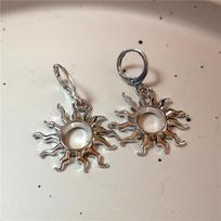 Sun Pendant Earrings Women Men Vintage Drop Earrings Fashion Punk Harajuku Y2K Jewelry Simple Earring Dropshipping