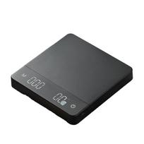 Black Kitchen Scale with Timer 3kg 5kg Coffee Scale 0.1g Smart Coffee Accessories (Black,0.1 g&5 kg&164x164x25mm) juoda
