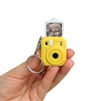 Metal Key Ring Mini Camera Keychain Portable Bag Hanging Ornament  Keychain Accessory geltona