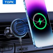 TOPK for Magsafe Car Phone Holder Charger 15W Fast Wireless Magnetic Car Phone Mount for Air Vent for iPhone 16/15/14/13/12 juoda