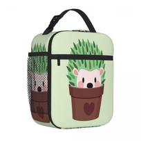 Bestselling Hedgehogs Disguised As Cactuses Outdoor Style Travel Lunch Bag Boating Trip Carry Lunch Bag One Size