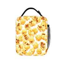 Popcorn-themed Lunch Bag For Adult  Custom Lunch Box Vintage School Cooler Bag Convenient Oxford Thermal Tote Handbags One Size