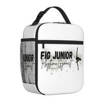 Bestselling FIG Junior Rhythmic Gymnast Gray Black Workwear Insulated Lunch Pouch Airport Travel Food Cooler Bag One Size