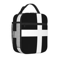 Bestselling Saint Piran Flag Cornish Flag Crossbody Adjustable Strap Lunch Bag Garden Party Outdoor Lunch Bag One Size