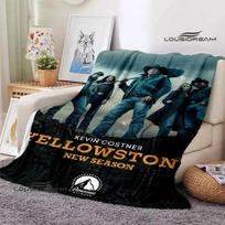 Movie Yellowstone Logo printed blanket picnic blanket thin blanket Flange blanket Home Travel Born Birthday Gift Size: 75*100cm, Weight: 230 GSM