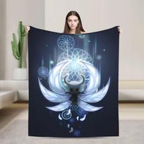 Hollow Knight Blankets Velvet Textile Decor Indie Action Adventure Multi-function Soft Throw Blankets for Bedding Bedspreads Size: 75*100cm, Weight: 230 GSM