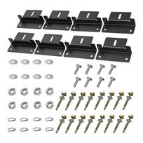 R4-Photovoltaic Panel Z-Bracket 8PCS Solar Panel Mounting Bracket Kits Roof Z-Style Bracket Stand For Car Boat RV Yacht Black juoda