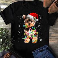 Yorkie Dogs Tree Christmas Sweater Xmas Pet Animal Dog Lover T-Shirt - Gift for Dog Lovers - Funny Dog - Yorkie Lovers - Mother's Day L
