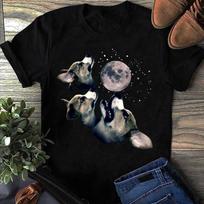 Corgi Moon Wolf Parody T-Shirt: Funny Dog Lover Gift 3XL