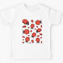 Cute Ladybugs Pop Art Funny Vintage Ladybug Kids T-Shirt 120