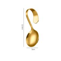 Stainless Steel Arc Soup Spoon Rustproof Serving Spoons Cutlery Dessert Spoons  Baby S-Gold