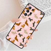 Dachshund Doxie Flower Dog Puppy Phone Case For Samsung Galaxy S25 S23 S30 S8 S21 S20 FE S24 S22 Note 10 20 Plus lite Ultra Galaxy S25 plus