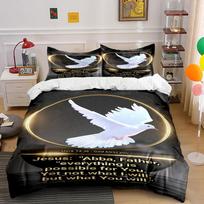 White dove inside halo. Bedding sets Duvet cover sets Duvet covers Pillowcases(1*Duvet Cover 2*Pillowcases without duvet insert) 135x200cm