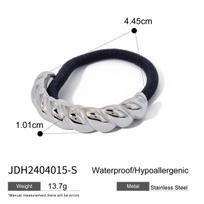 Vintage Metal Semi-Arc Hair Tie Fashion Hair Accessory Elastic Hair Band for Women Girls Styling Tool