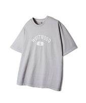 Whoops Pigment Washed Graphic Short Sleeve T-Shirt [Cement] L