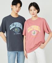 Guess 3-Color Unisex Semi-Overfit Vintage Logo Short Sleeve T-Shirt Np2Ke409 Red/S