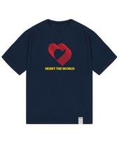 Graver [Unisex] Overlap Heart Line Short Sleeve T-Shirt_Navy Navy/S
