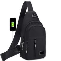 Men's Fashion Business USB Charging Sling Chest Bag