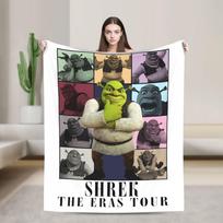 Shreks Donkey Cartoon Movie Blanket Fleece Spring/Autumn Multifunction Lightweight Throw Blanket for Bed Car Rug Piece Size: 75*100cm, Weight: 230 GSM