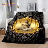 Buddha Sakyamuni Buddhism Faith Religion Soft Plush Blanket,Flannel Blanket Throw Blanket for Living Room Bedroom Bed Sofa Pray Size: 75*100cm, Weight: 230 GSM