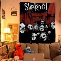 Slipknot Tapestry, Dark Rock Band Poster Print Wall Hanging for Bedroom Living Room & Man Cave Decor 100X70CM
